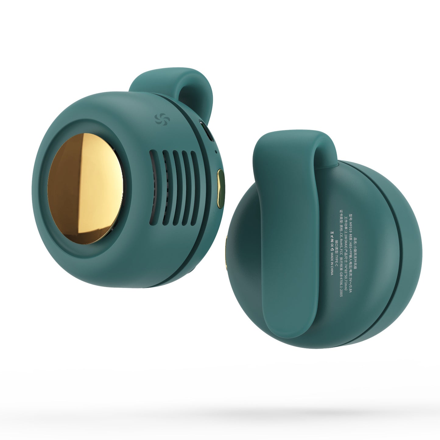 Mini Clip Fan Hanging Waist Neck Fan Girl Electric Air Cooling Fan 900mah USB Leafless Fan 3 Speeds For Outdoor Camping Fishing ™