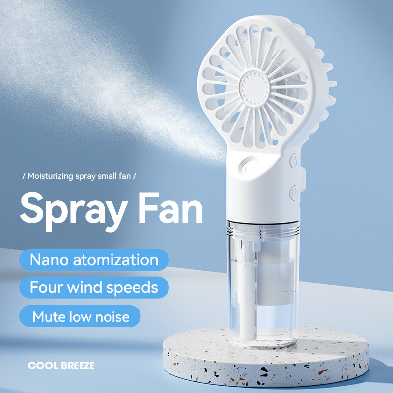 Portable Handheld Spray Fan 4-Speed Water Spray Mist Fan Summer Cooling Artifact USB Charging Summer Supplies Outdoor Mini Fan ™