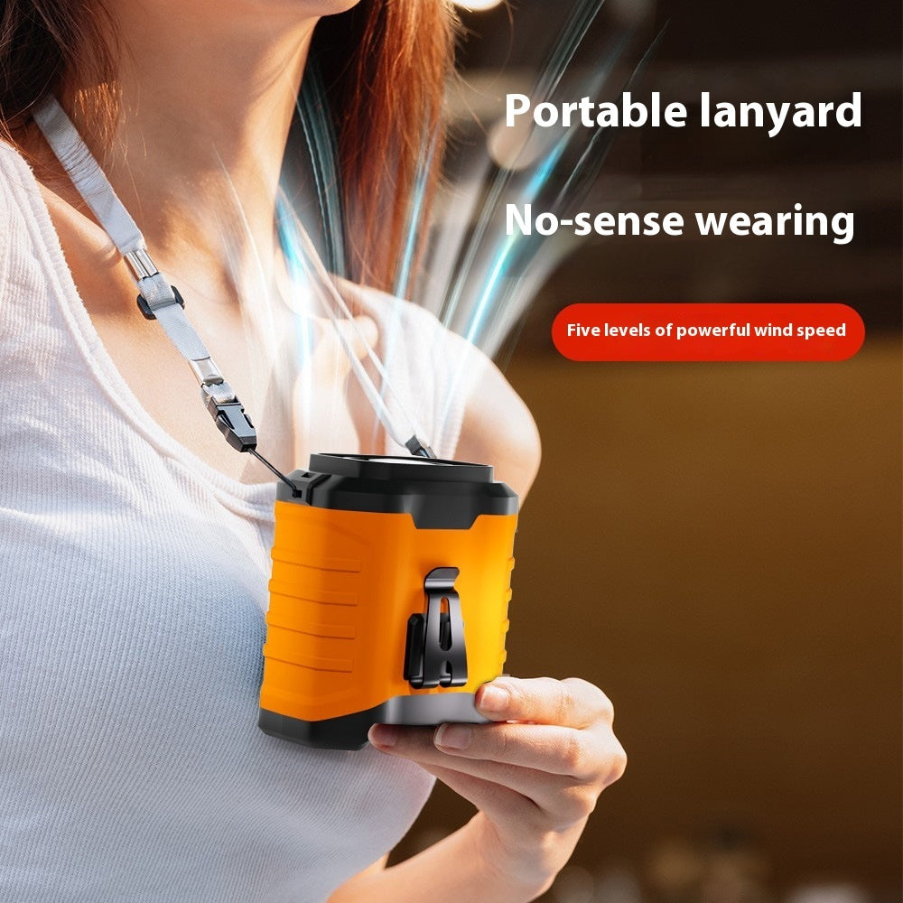 Waist Clip Fan with LED Display and Light Rechargeable Portable Hand-Free Fan for Belt Neck Desk Outdoor Power Bank™
