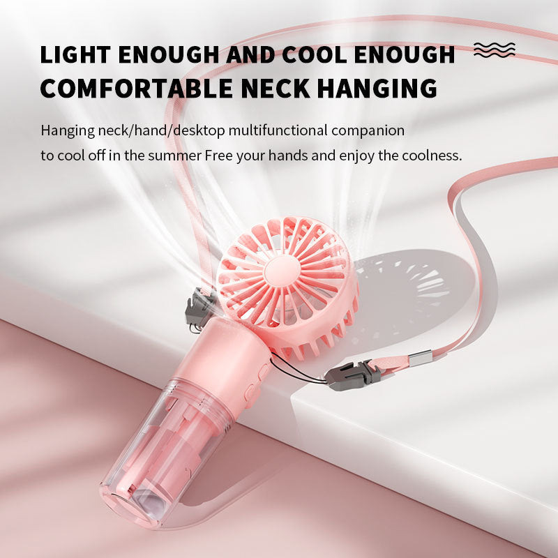 Portable Handheld Spray Fan 4-Speed Water Spray Mist Fan Summer Cooling Artifact USB Charging Summer Supplies Outdoor Mini Fan ™