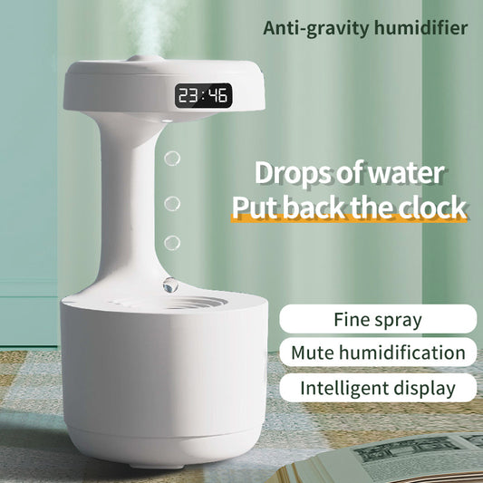 Bedroom Anti-Gravity Humidifier With Clock Water Drop Backflow Aroma Diffuser Large Capacity Office Bedroom Mute Heavy Fog Household Sprayer ™