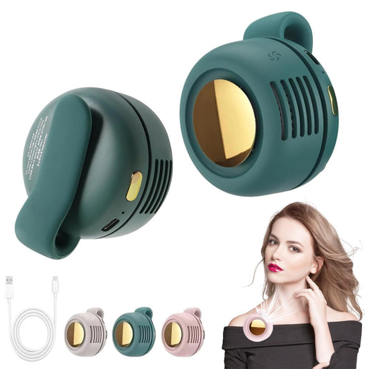 Mini Clip Fan Hanging Waist Neck Fan Girl Electric Air Cooling Fan 900mah USB Leafless Fan 3 Speeds For Outdoor Camping Fishing ™