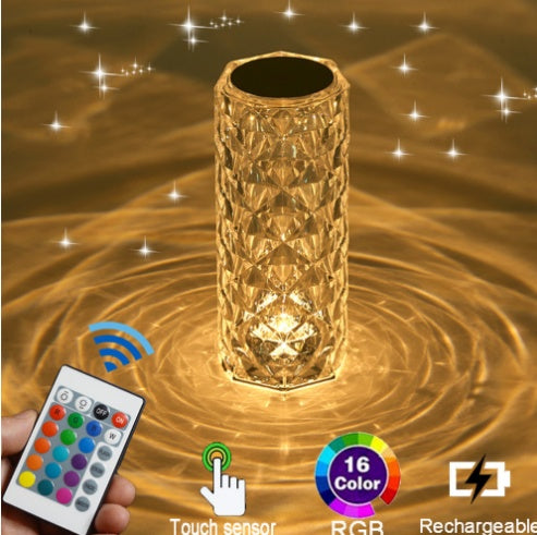 Creative Crystal Diamond Table Lamp Rechargeable Acrylic Bedroom Bedside™